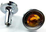 Air Brake Valves Pin Mount Tractor Trailer Amber Jewel Chrome GG#95820-830 Set