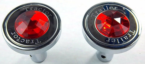 Air Brake Knobs Tractor Trailer for Pin Mount Shaft Red Jewel GG#95825-95835