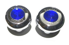 Deluxe Screw-on Tractor/Trailer Knob Set with Blue Jewel Chrome GG#95871-95921