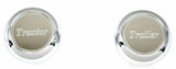 Deluxe Tractor Trailer Screw-On Air Brake Knobs Steel Plaque Chrome GG#95965-66