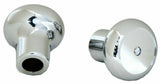Deluxe Tractor Trailer Screw-On Air Brake Knobs Steel Plaque Chrome GG#95965-66