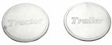 Deluxe Tractor Trailer Screw-On Air Brake Knobs Steel Plaque Chrome GG#95965-66