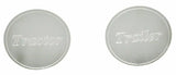 Deluxe Tractor Trailer Screw-On Air Brake Knobs Steel Plaque Chrome GG#95965-66