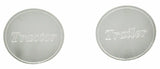 Deluxe Tractor Trailer Screw-On Air Brake Knobs Steel Plaque Chrome GG#95965-66