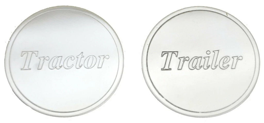 Air Brake Knob Sticker Tractor Trailer Block Letters Stainless 1 1/2â€ GG96027-