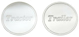 Air Brake Knob Sticker Tractor Trailer Block Letters Stainless 1 1/2â€ GG96027-