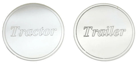 Air Brake Knob Sticker Tractor Trailer Block Letters Stainless 1 1/2â€ GG96027-