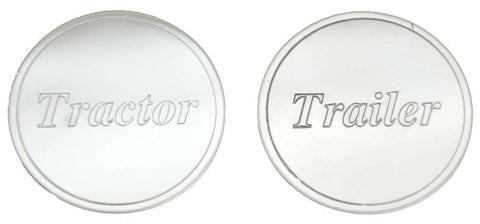 Air Brake Knob Sticker Tractor Trailer Block Letters Stainless 1 1/2â€ GG96027-
