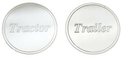 Air Brake Knob Sticker Tractor Trailer Block Letters Stainless 1 1/2â€ GG96027-
