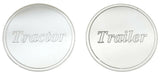 Air Brake Knob Sticker Tractor Trailer Block Letters Stainless 1 1/2” GG96027-28
