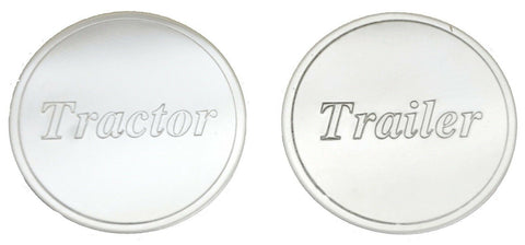 Air Brake Knob Sticker Tractor Trailer Block Letters Stainless 1 1/2” GG96027-28