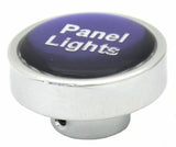 GG Dash Control Knob Panel Lights Purple w/Silver Letters Sticker Chrome #96304