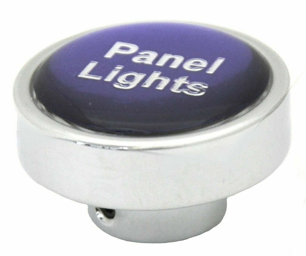 GG Dash Control Knob Panel Lights Purple w/Silver Letters Sticker Chrome #96304