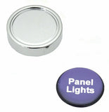 GG Dash Control Knob Panel Lights Purple w/Silver Letters Sticker Chrome #96304