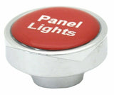 Panel Lights Knob for Peterbilt Kenworth Chrome Red w/ Silver Letters GG#96305