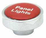 Panel Lights Knob for Peterbilt Kenworth Chrome Red w/ Silver Letters GG#96305