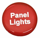 Panel Lights Knob for Peterbilt Kenworth Chrome Red w/ Silver Letters GG#96305
