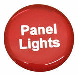 Panel Lights Knob for Peterbilt Kenworth Chrome Red w/ Silver Letters GG#96305