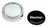 GG Washer Knob for Peterbilt Kenworth Freightliner Black w/Silver Letters #96310