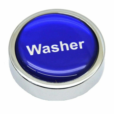 GG Dash Control Knob Washer Blue w/ Silver Letters 1" Sticker Chrome #96311 Each