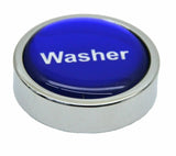 GG Dash Control Knob Washer Blue w/ Silver Letters 1" Sticker Chrome #96311 Each