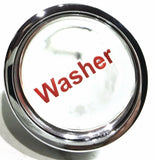 Washer Knob for Peterbilt Kenworth Freightliner Silver w/ Red Letters GG#96316