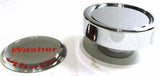 Washer Knob for Peterbilt Kenworth Freightliner Silver w/ Red Letters GG#96316