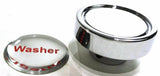 Washer Knob for Peterbilt Kenworth Freightliner Silver w/ Red Letters GG#96316