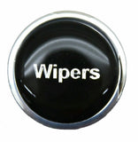 GG Wipers Knob for Peterbilt Kenworth Freightliner Black w/Silver Letters #96320