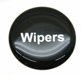 GG Wipers Knob for Peterbilt Kenworth Freightliner Black w/Silver Letters #96320
