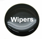GG Wipers Knob for Peterbilt Kenworth Freightliner Black w/Silver Letters #96320
