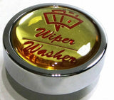 Knob Wiper/Washer Control Chrome Aluminum Gold w/ Red Block Letters GG#96582 Ea