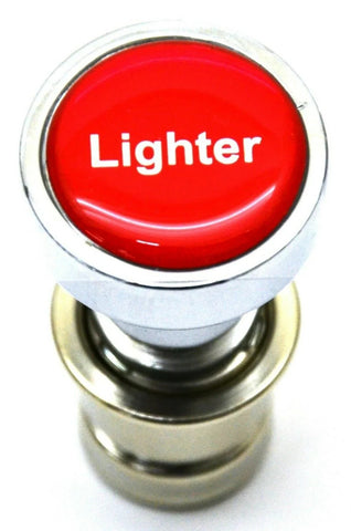 Cigarette Lighter Knob for a 7/8" Socket Red/Silver Block Letters GG#96655