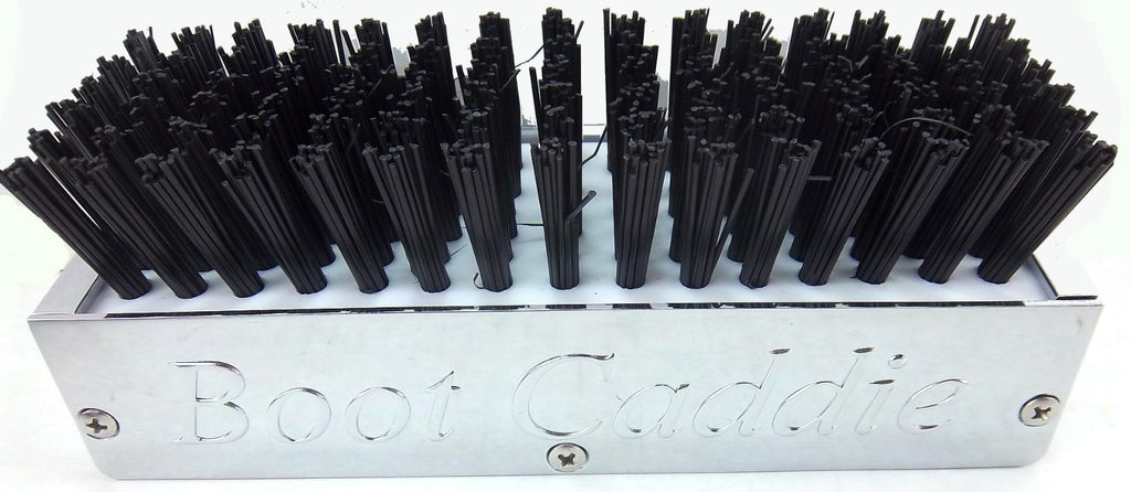 Chrome Aluminum 7-1/2" (L) x 2-5/8" (H) x 3" (D) Boot Caddie Black Brush GG98990