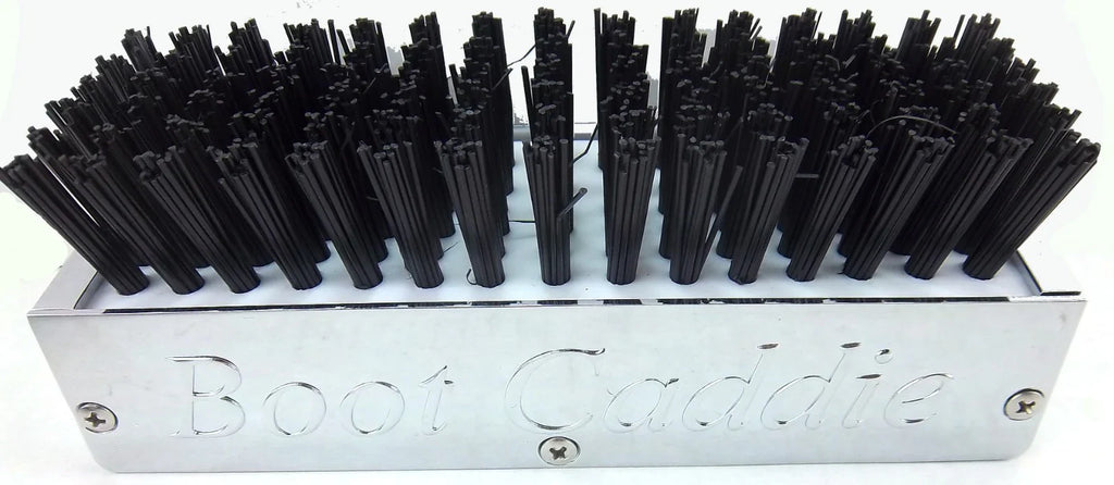 Chrome Aluminum 7-1/2" (L) x 2-5/8" (H) x 3" (D) Boot Caddie Black Brush GG98990