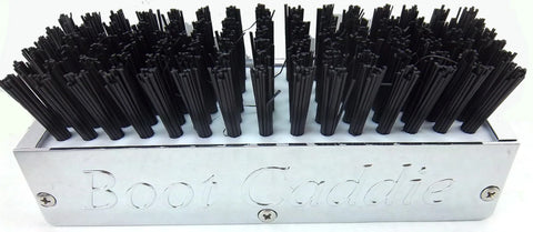 Chrome Aluminum 7-1/2" (L) x 2-5/8" (H) x 3" (D) Boot Caddie Black Brush GG98990