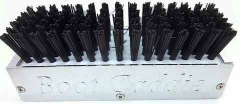 Chrome Aluminum 7-1/2" (L) x 2-5/8" (H) x 3" (D) Boot Caddie Black Brush GG98990