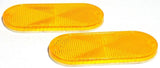 Reflectors Oblong Amber 2 Screw Holes or Tape Mount 4 3/8" Long GG#99560 Pair