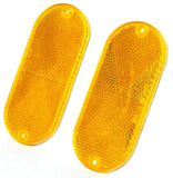 Reflectors Oblong Amber 2 Screw Holes or Tape Mount 4 3/8" Long GG#99560 Pair