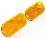 Reflectors Oblong Amber 2 Screw Holes or Tape Mount 4 3/8" Long GG#99560 Pair