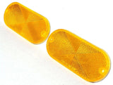 Reflectors Oblong Amber 2 Screw Holes or Tape Mount 4 3/8" Long GG#99560 Pair