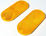 Reflectors Oblong Amber 2 Screw Holes or Tape Mount 4 3/8" Long GG#99560 Pair