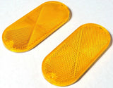 Reflectors Oblong Amber 2 Screw Holes or Tape Mount 4 3/8" Long GG#99560 Pair