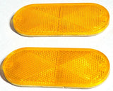 Reflectors Oblong Amber 2 Screw Holes or Tape Mount 4 3/8" Long GG#99560 Pair
