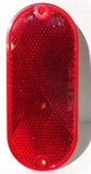 Oblong Reflectors 2 Screw Holes or Tape Mount 4 3/8" Long Red GG#99564 Pair