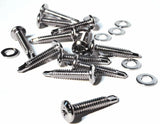 Door Sill Mounting Screws for Peterbilt 1987-2001 Chrome Steel GG#99605-12 Pack