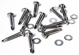 Door Sill Mounting Screws for Peterbilt 1987-2001 Chrome Steel GG#99605-12 Pack