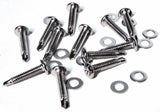 Door Sill Mounting Screws for Peterbilt 1987-2001 Chrome Steel GG#99605-12 Pack