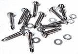 Door Sill Mounting Screws for Peterbilt 1987-2001 Chrome Steel GG#99605-12 Pack