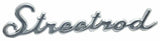 Cutout "Street Rod" Script Chrome Die Cast Stud Mount  7" by 1 1/2" #A6202 Each